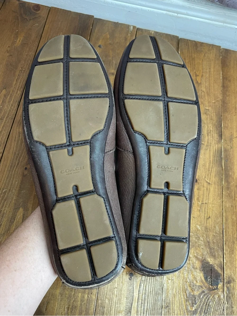 Coach Mens Mercer Penny loafers brown size 11D